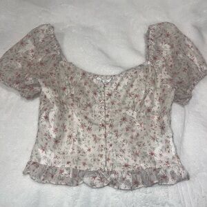 Altar’d State Floral Puff Sleeve Top